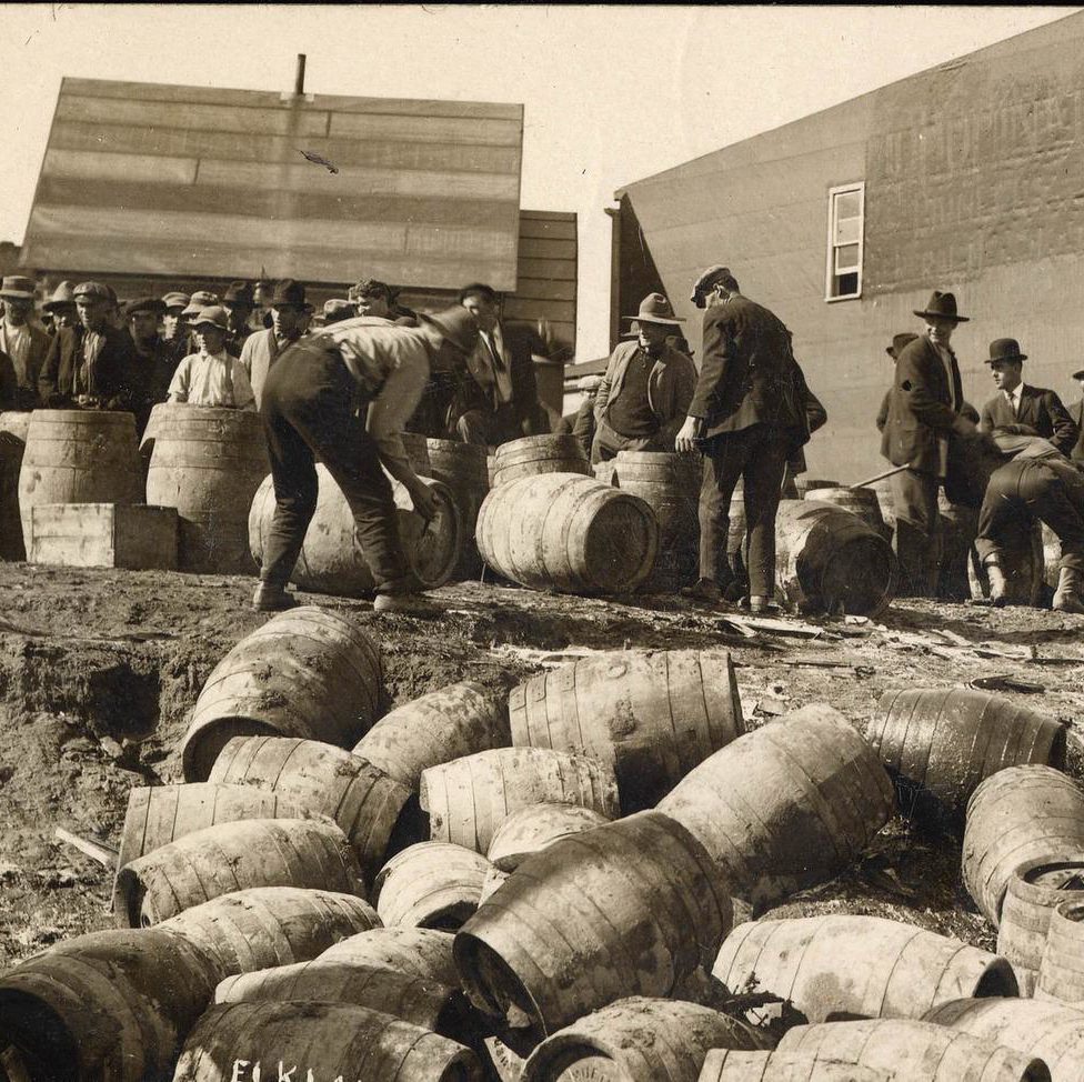 Prohibition beer barrels