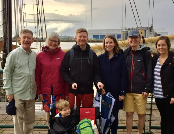 group of people on the waterfront